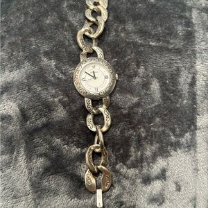 Brighton Silver Chain Link Watch – 9” Adjustable, Needs New Battery